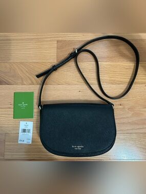 Kate Spade flap crossbody in black